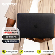 INCASEDots適用于24/23新款蘋(píng)果MacBook Pro16英寸M4/3保護(hù)殼筆記本電腦保護(hù)套纖薄便攜A3403磨砂透黑色