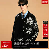 MLMR MY LIFE MY RULES冬季新款寬松提花設(shè)計針織衫上衣情侶款男士毛衣M2332400 黑色 M 175