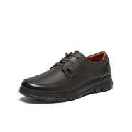 暇步士（Hush Puppies）商場(chǎng)同款秋新款簡(jiǎn)約舒適商務(wù)休閑男皮鞋 深灰 39