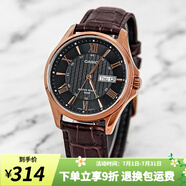 卡西歐（CASIO）手表男 商務(wù)休閑簡(jiǎn)約 指針 防水石英男表學(xué)生表考試表 MTP-1384L-1A