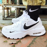 NIKE耐克男鞋夏季新款運動休閑鞋慢跑鞋AIR MAX氣墊鞋緩震透氣跑步鞋 白/黑曜石/鞋口偏緊腳胖拍大一碼 42.5