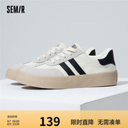 Semir德訓鞋男鞋春秋季休閑鞋子板鞋運動鞋男SFYM233656 白黑 39