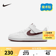 NIKE 耐克男女童休閑板鞋COURT BOROUGH魔術(shù)貼易穿脫兒童運動童鞋低幫 DV5457-112 29.5 【建議腳長18cm】