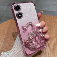 炫浪oppoA2x手機(jī)保護(hù)殼oppoA2m保護(hù)oppo矽膠套A2x鏡頭膜A2m全包防摔opopa透明x5g新款PJS110女生PJU高 【玫瑰金】自帶鏡頭膜+流沙閃鉆支架 OPPO A2x