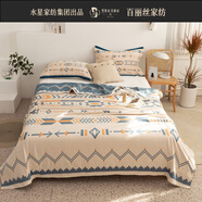 BLISS水星家紡出品夏天辦公室午睡毛毯珊瑚絨沙發(fā)毯子毛巾被空調(diào)毯蓋毯 小資情調(diào)-藍(lán) 200cm*230cm