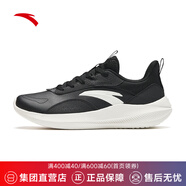 安踏男鞋運動跑步鞋夏季網(wǎng)面透氣防滑輕便緩震專業(yè)健身中考體測跑鞋男 【皮面秋冬主推】爆款黑白配色-10 42.5