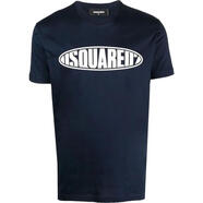 D二次方（DSquared2）Dsqred風格男士簡約圓領藍套頭毛衣 Blue 均碼 |S