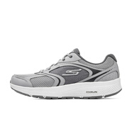 斯凱奇（Skechers）男鞋百搭復(fù)古跑步鞋輕便專業(yè)減震休閑 灰色/白色/GYW 39.5
