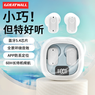 長城（GREATWALL）真無線藍(lán)牙耳機(jī)入耳式雙耳降噪運(yùn)動(dòng)游戲低延遲音樂高音質(zhì)超長續(xù)航適用華為oppo蘋果vivo小米 白色