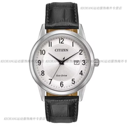 西鐵城（CITIZEN）光動(dòng)能女表FE1082-05A棕色真皮時(shí)尚手腕表 AW1231-07A:男款40mm