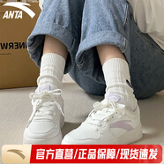 安踏輕松板鞋女鞋百搭休閑運動鞋女夏季新款厚底增高耐磨小白鞋子女 【輕松】紙莎白-1 38 (235mm)