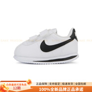 耐克（NIKE）CortezBasicSLbasicsl百搭防滑減震低幫跑步鞋黑白色嬰幼童 17