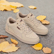 彪馬（PUMA）板鞋男鞋女鞋春季新款運動(dòng)鞋皮面復古潮流耐磨情侶低幫輕便休閑鞋 燕麥色-紅色/簡(jiǎn)約時(shí)尚/主推款 40 (內長(cháng)255mm)