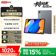 聯(lián)想小新平板11 【國家補貼15%】護(hù)眼2.5K超清大屏 天璣6300AI平板電腦  AI伴學(xué) 8+256GBWIFI 深空灰