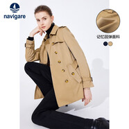 Navigare意大利小帆船女風(fēng)衣英倫風(fēng)純色修身防風(fēng)外套2331542011 中卡其 XL