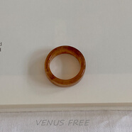 胖東來(lái)同款琥珀戒指樹(shù)脂女ins冷淡風(fēng)韓版小眾設計感時(shí)尚百搭復古 樹(shù)脂戒指琥珀