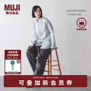 無(wú)印良品（MUJI）女式 漢麻 寬版褲 褲子女款 休閑褲闊腿褲長(zhǎng)褲女裝  25年夏季 炭灰色 BE1VLA5S M （160/66A）