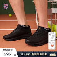蓋世威（K·SWISS）【秀場(chǎng)同款】運(yùn)動(dòng)鞋男鞋夏季網(wǎng)面透氣新款時(shí)尚潮流休閑跑鞋9272 030純黑/夢(mèng)幻金030純黑/夢(mèng)幻金 42