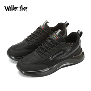 Walker Shop 品牌鞋子男休閑鞋【防水防滑】透氣男鞋軟底運(yùn)動(dòng)跑步鞋潮流百搭 黑色 41