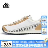 卡帕（Kappa）背靠背情侶復(fù)古德訓(xùn)鞋男2024新款潮流跑鞋運(yùn)動(dòng)阿甘鞋女 K0EX5MM18 棕色/鷺羽白-478 42