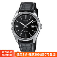 卡西歐（CASIO）新款男表女表對表MTPLTP-1302D-1A11A27A17A27B官方正品 MTP-1302L-1A黑盤銀刻度-男表