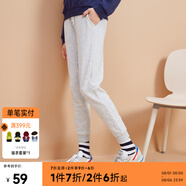 美特斯邦威休閑褲女秋季新款潮流寬松bf風(fēng)運(yùn)動(dòng)褲子收腳口束腳褲子 運(yùn)動(dòng)灰 L 165 72A
