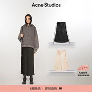 Acne Studios【七夕禮贈(zèng)】女士 常規(guī)版型緞布裹身式連身裙AF0423 黑色 34