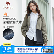 駱駝單層夾克風(fēng)衣男女同款加絨防風(fēng)防水中性梭織運(yùn)動(dòng)外套 3901，青銅綠，男女同款 （細(xì)絨） 2XL