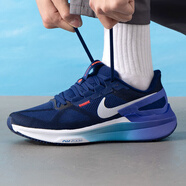 耐克（NIKE）男鞋 2025新款夏季STRUCTURE 25公路跑鞋耐磨輕便緩震健身跑步鞋 空間藍(lán)-017 40.5
