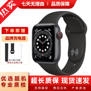 手表Apple Watch S6 SE二手智能手表 S6蜂窩版GPS二手蘋果電話手表 S5/蜂窩/黑色 99新 40mm(41mm)