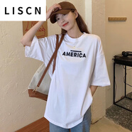 LISCN背帶連衣裙兩件套胖MM女裝2-300斤寬松顯瘦遮肚韓版鹽系夏季新款 白色上衣 2XL 建議[150-190斤]
