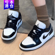 耐克（NIKE）aj女鞋夏季新款A(yù)ir Jordan 1 AJ1休閑鞋板鞋籃球鞋運(yùn)動(dòng)鞋【潮】 DC0774-101白色黑色 40