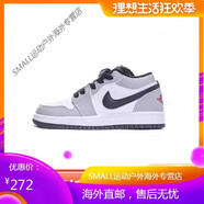 耐克（NIKE）官網(wǎng)AJ兒童鞋籃球鞋男童女童低幫板鞋寶寶耐磨休閑運動鞋 灰黑低幫 AJ童鞋 34 碼