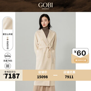 GOBI戈壁冬季氣質(zhì)高級感中長(cháng)款毛呢外套小個(gè)子女士大衣女風(fēng)衣WC03 米白色-02 M