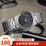 卡西歐（CASIO） 卡西歐(CASIO)男表 簡約休閑商務石英手表 黑盤鋼帶MTP-1183A-1A