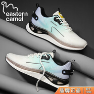 東方駱駝運動(dòng)鞋男款秋冬軟底透氣跑步鞋子男青少年時(shí)尚氣墊舒適椰子男鞋 藍綠 39