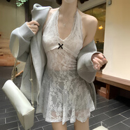 刃蕉修身顯瘦內搭上衣白色純欲風(fēng)性感蕾絲花邊拼接打底吊帶背心女 白色長(cháng)款 均碼 (80-120斤)