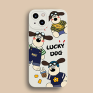 其他家可愛(ài)掌門(mén)狗適用蘋(píng)果15promax手機保護殼iPhone13/16卡通14/ 飛行狗-黑色 iPhoneXSMax