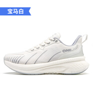 玩覓（ONEMIX）減震跑步健身運動(dòng)鞋防滑耐磨透氣通勤男女跳繩暴走鞋 寶馬白 36