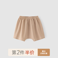 乖奇熊 夏季男女寶寶純棉褲子大pp嬰兒短褲嬰幼兒橡筋褲薄款夏裝 小麥色/橙橙小熊 （純棉） 100