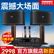 TEMEISHENG特美聲家庭ktv音響套裝TM-100卡拉ok機家用功放客廳k歌全套 H21(音響）+功放+話筒
