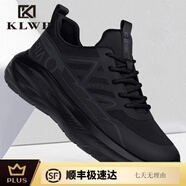 KLWP香港正品男鞋春季新款厚底輕便運(yùn)動(dòng)跑步休閑鞋時(shí)尚百搭戶外旅游 黑色[正品男鞋] 40
