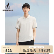 beanpole濱波春夏新款男士白色休閑半拉鏈POLO領(lǐng)T恤 白色 S 170/88A