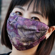 真絲防曬口罩女100%桑蠶絲香云紗面罩遮全臉高顏值防紫外線薄款 香云紗紫淑(花型非固定位置)1個(gè)