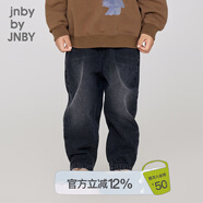 jnby by JNBY江南布衣童裝秋休閑牛仔長(cháng)褲耐洗耐穿柔軟男女童兒童1N9E10800 990牛仔黑 110 cm