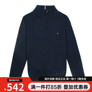 Tommy Hilfiger湯米毛衣 男裝歐美休閑棉質(zhì)男士半拉鏈針織衫 410深藍色(圖片僅供參考) 少量現(xiàn)貨 先到先得