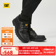 CAT卡特休閑皮鞋工裝鞋男鞋新復(fù)古回潮新品牛皮輕便單鞋P726069 黑色 42