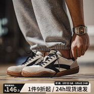 馬登工裝復古運動鞋透氣休閑箭頭德訓鞋男美式潮流阿甘板鞋百搭小白鞋 米白 【小眾不撞款/鞋子男夏季】 43 (265mm) 男碼-偏大一碼