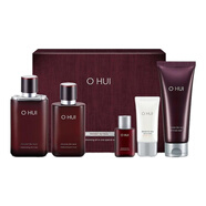 歐蕙（OHUI）套裝歐惠水乳套盒奇跡水分逆時(shí)空源生至臻水庫水乳霜補水男女 歐惠男士三合一精華5件套禮盒
