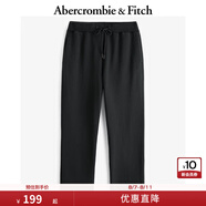 ABERCROMBIE & FITCH男裝24春秋款美式復(fù)古時(shí)尚小麋鹿抓絨運(yùn)動(dòng)衛(wèi)褲長(zhǎng)褲KI134-4100 黑色 XL (180/98A)尺碼偏大，建議小一碼